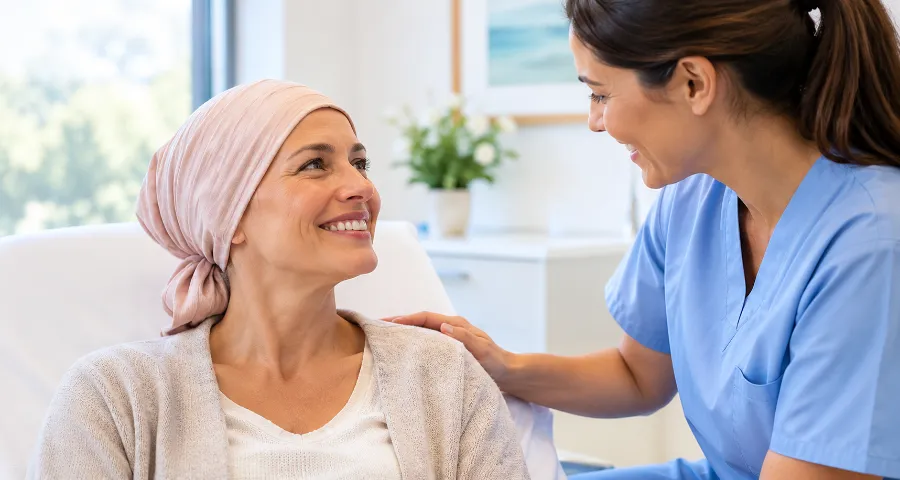 Consulta de micropigmentación oncológica en un hospital de Valencia