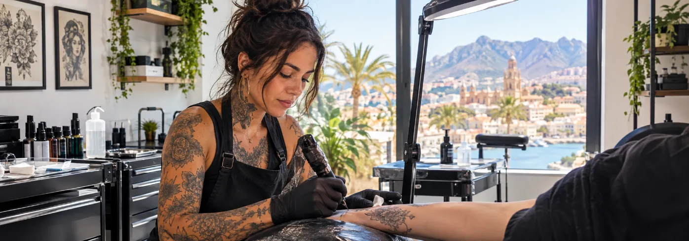 Profesional del tatuaje, el piercing y el microblading en la Región de Murcia con el certificado higiénico sanitario